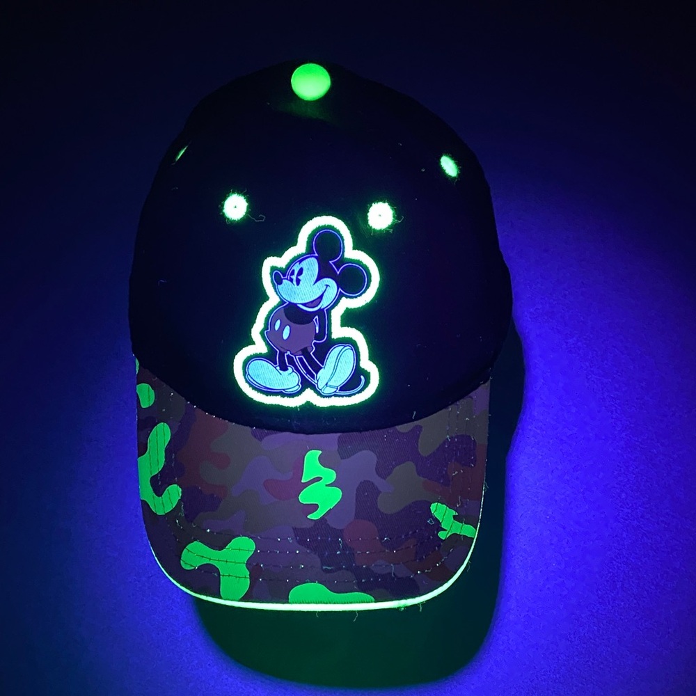 Glow-in-black-light Disney Kids Cap with Mickey Mouse